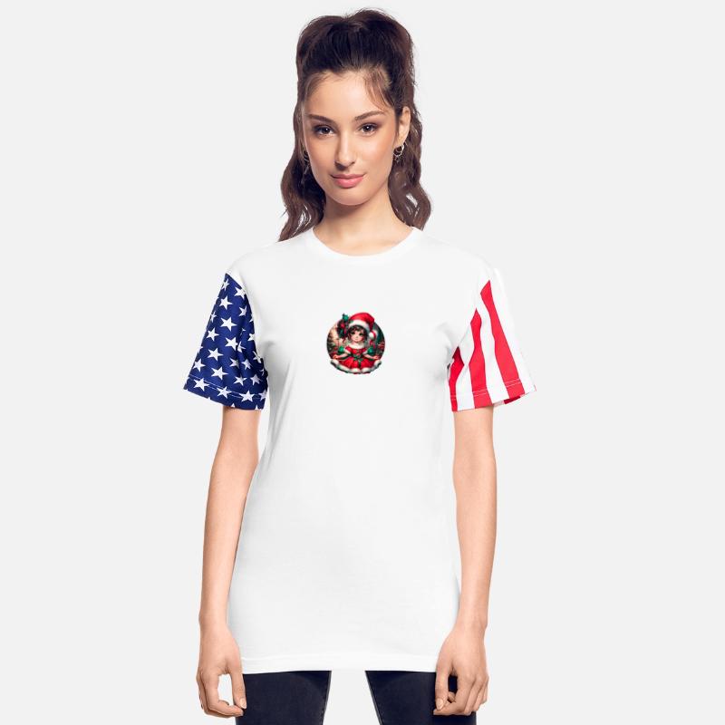 Santa Claus Girl Illustration Funny Christmas