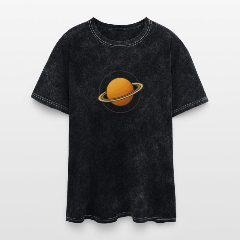 Saturn with Rings Space Illustration