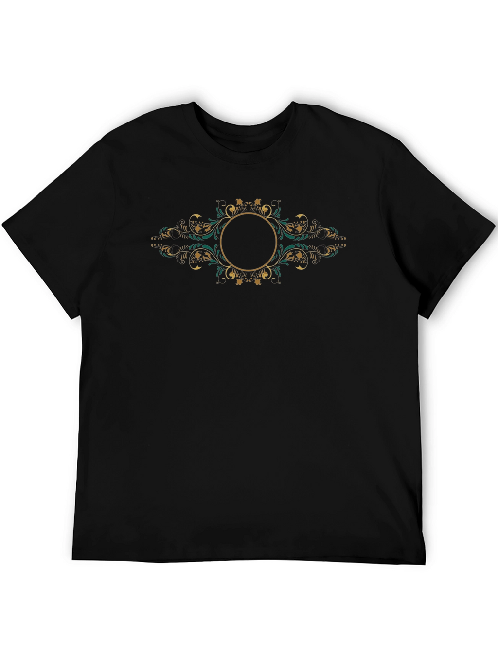 Elegant Ornate Black T-Shirt