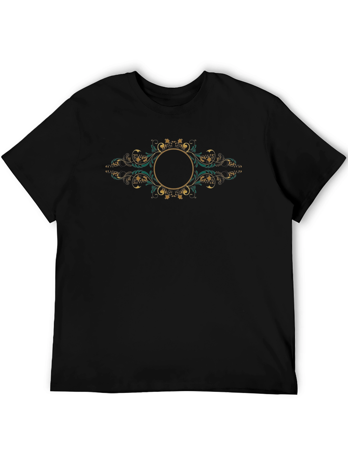 Elegant Ornate Black T-Shirt