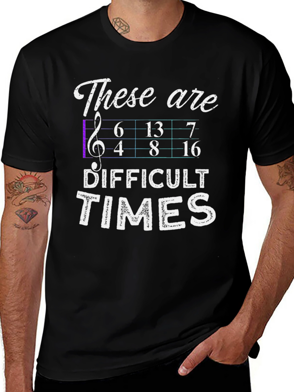 Difficult Times Music Math T-Shirt