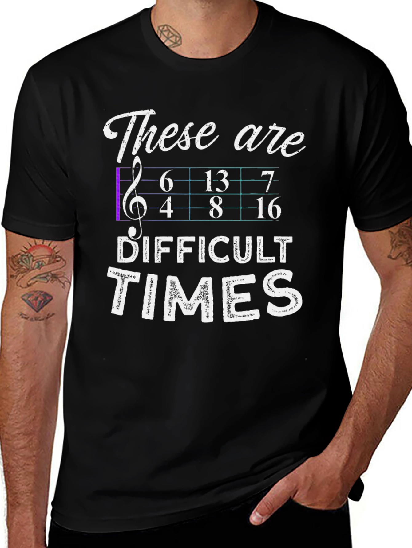 Difficult Times Music Math T-Shirt