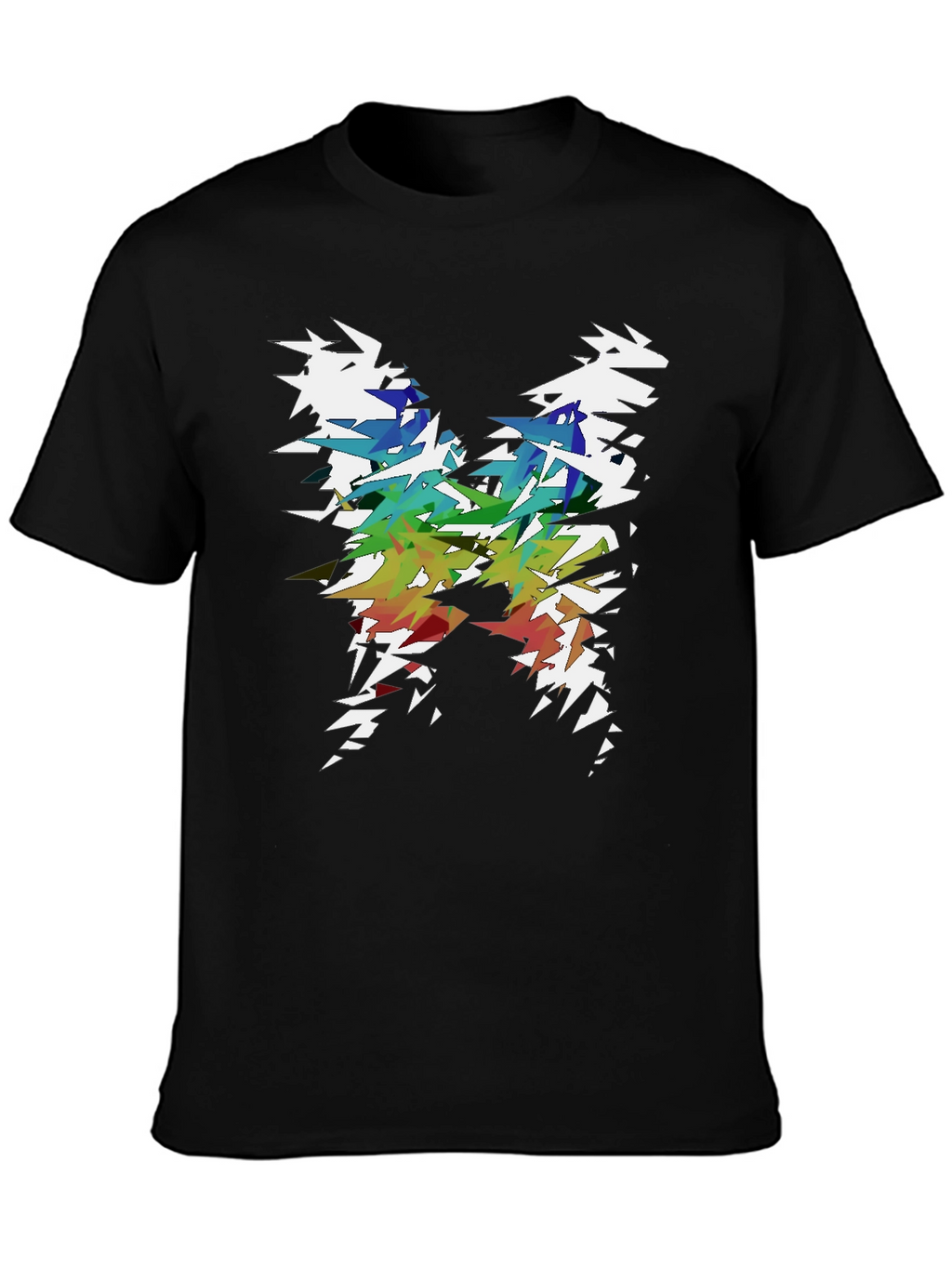 Abstract Butterfly Graphic T-Shirt - Mens Black Tee