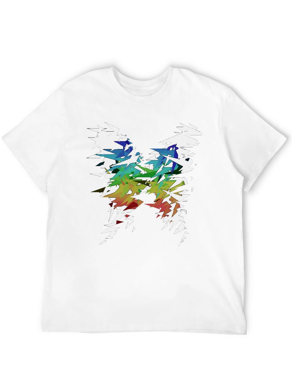 Abstract Butterfly Graphic T-Shirt - Mens Black Tee