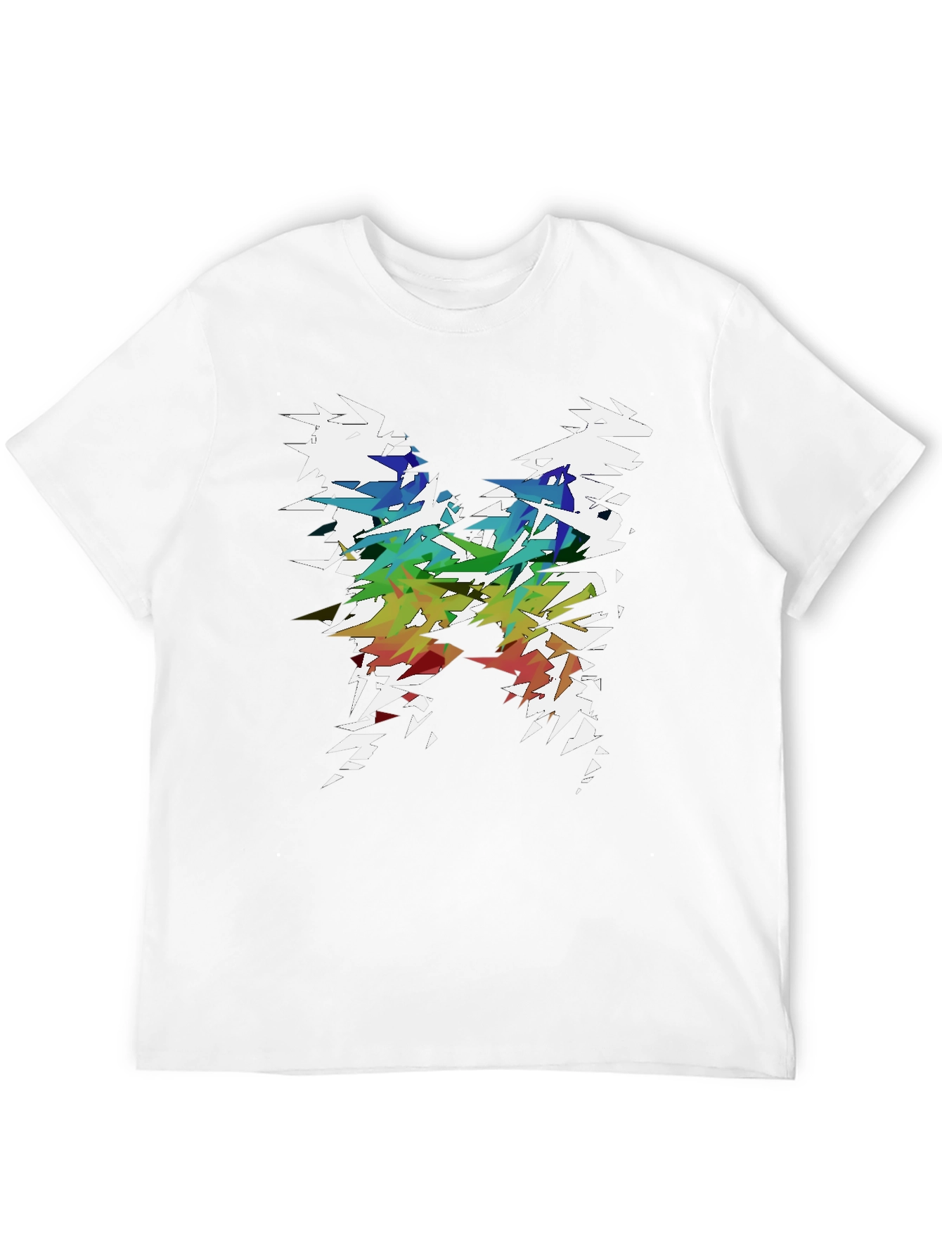 Abstract Butterfly Graphic T-Shirt - Mens Black Tee