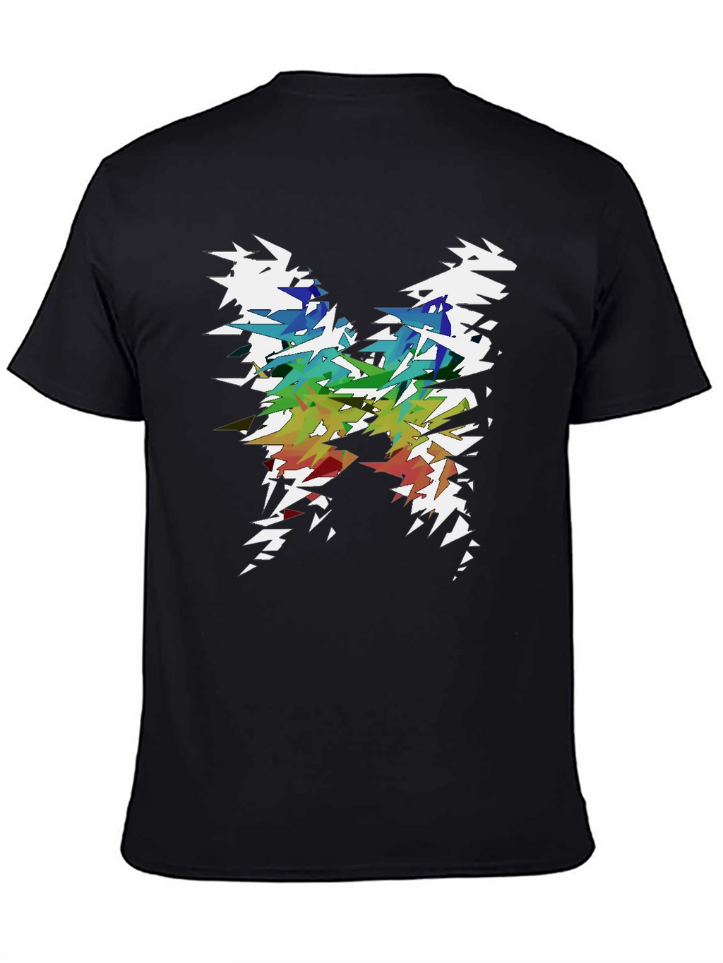 Abstract Butterfly Graphic T-Shirt - Mens Black Tee