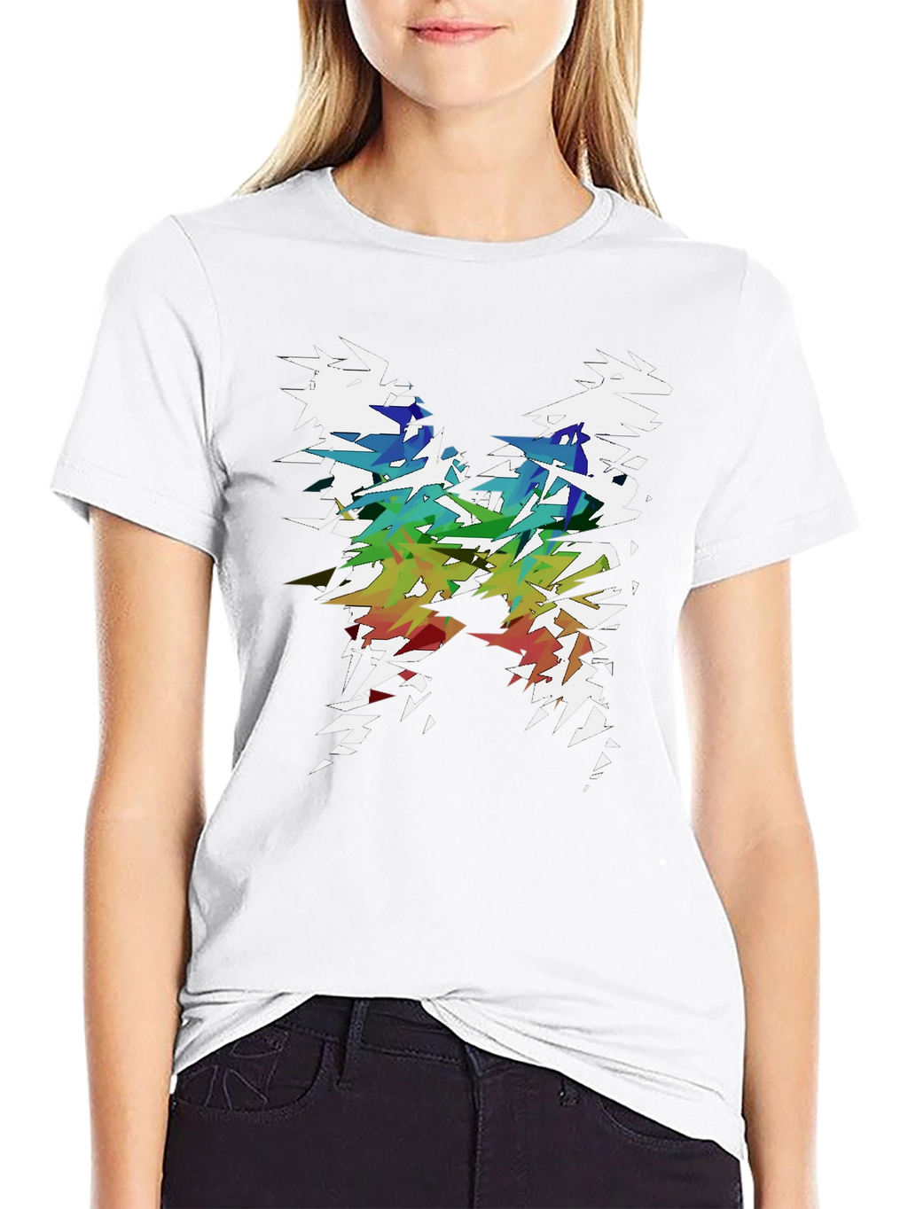 Abstract Butterfly Graphic T-Shirt - Mens Black Tee