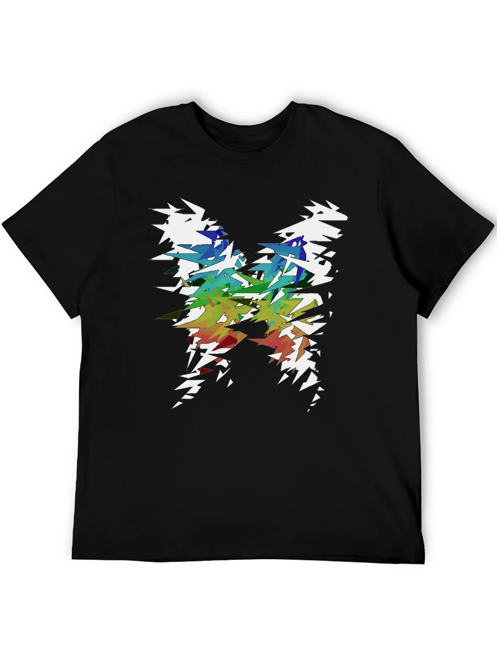 Abstract Butterfly Graphic T-Shirt - Mens Black Tee