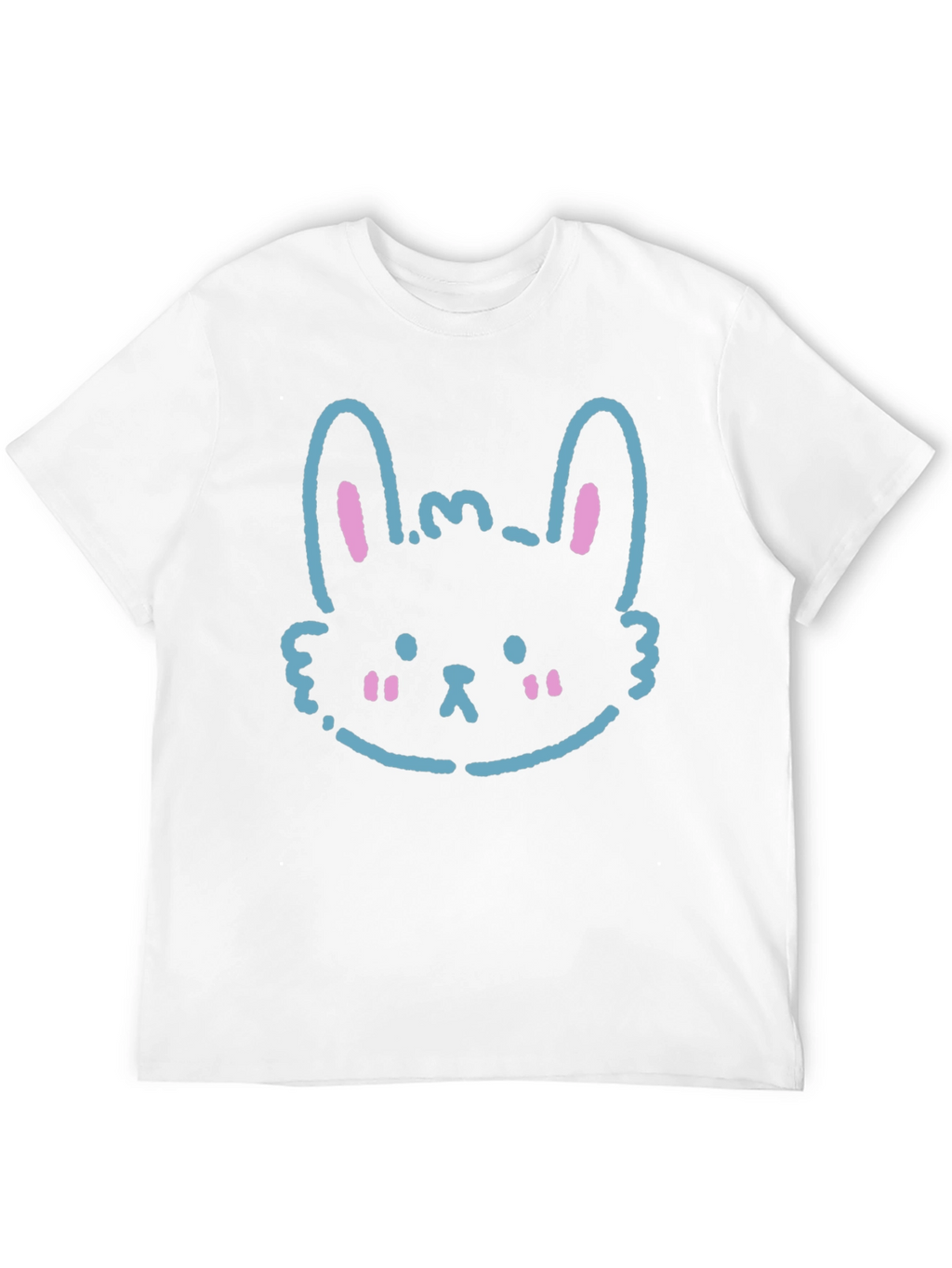 Cute Bunny Graphic Black T-Shirt