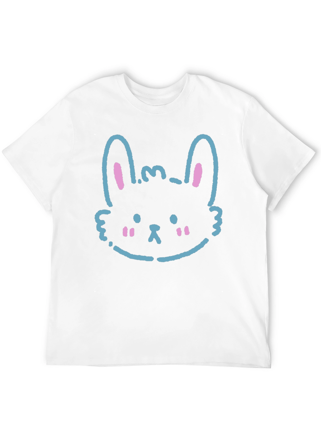 Cute Bunny Graphic Black T-Shirt