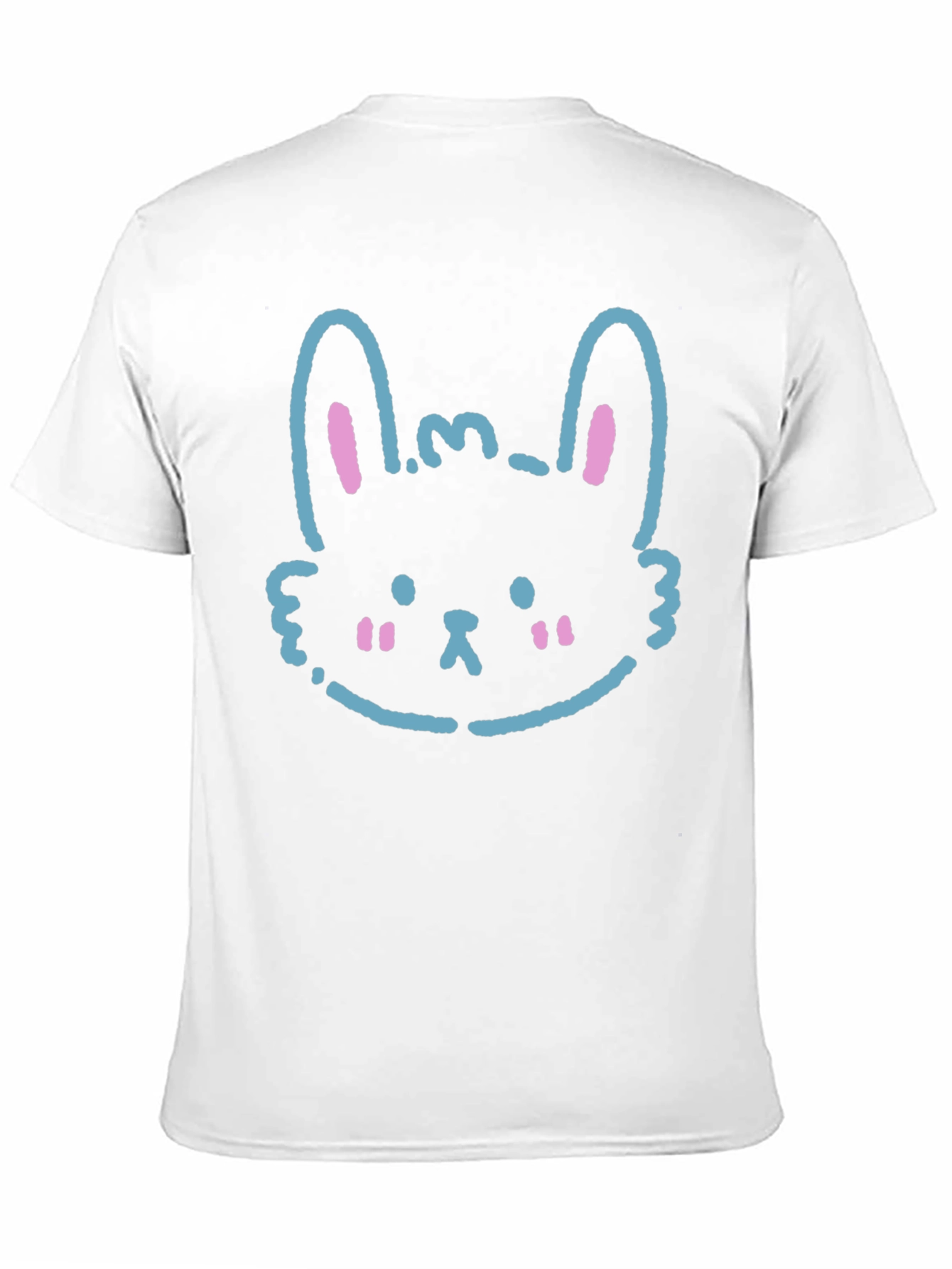 Cute Bunny Graphic Black T-Shirt