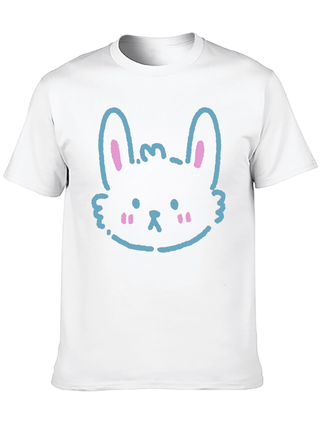 Cute Bunny Graphic Black T-Shirt