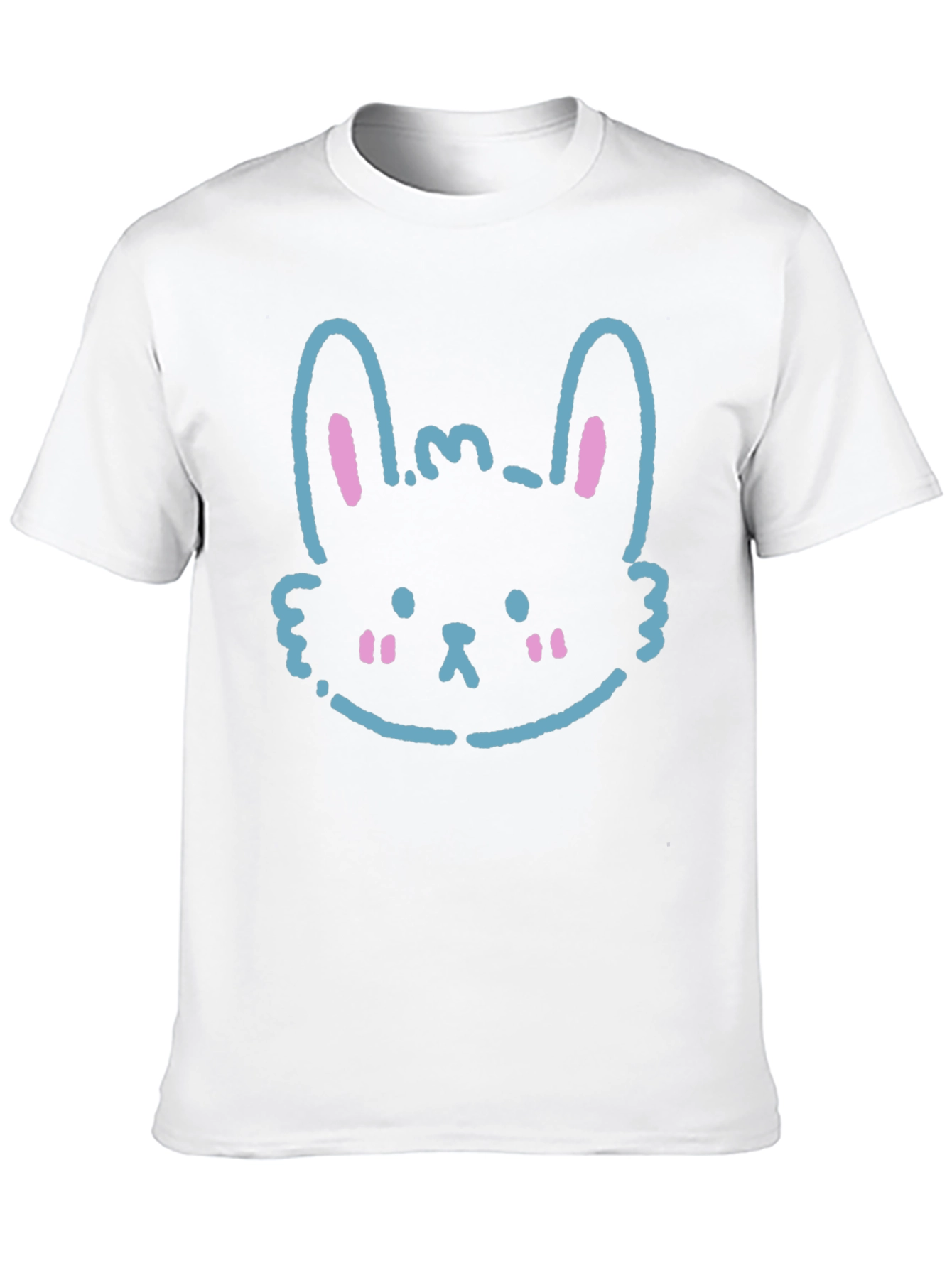 Cute Bunny Graphic Black T-Shirt