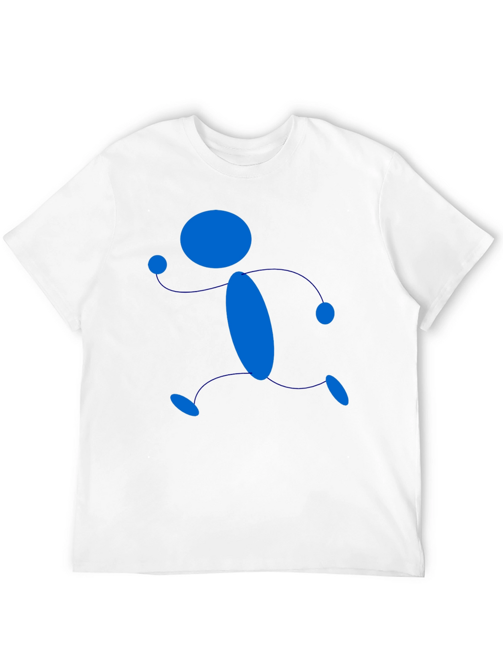 Abstract Running Man Graphic T-Shirt - Black