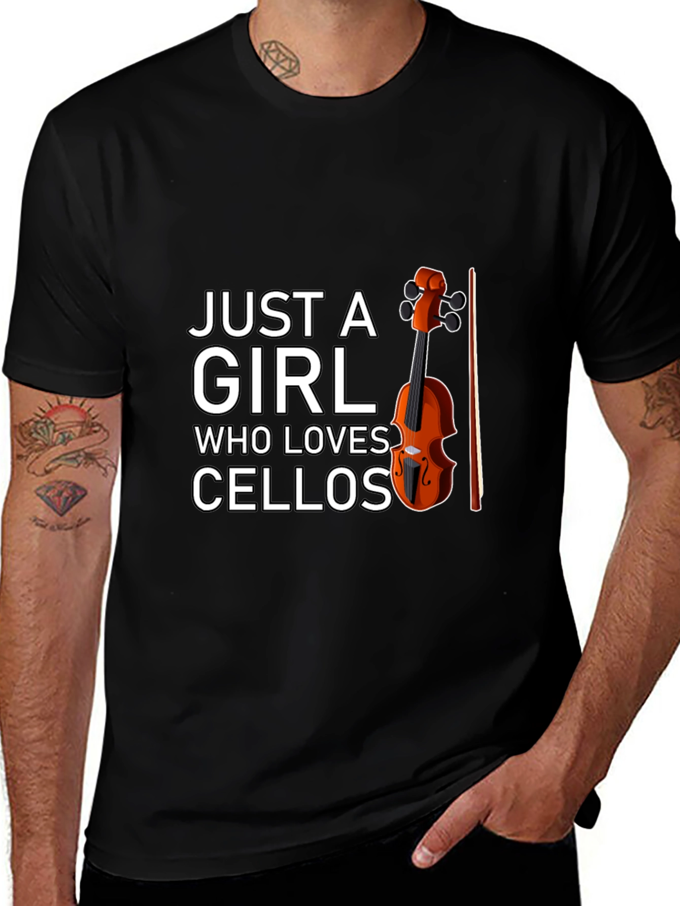Just A Girl Who Loves Cellos T-Shirt - Music Lover Tee