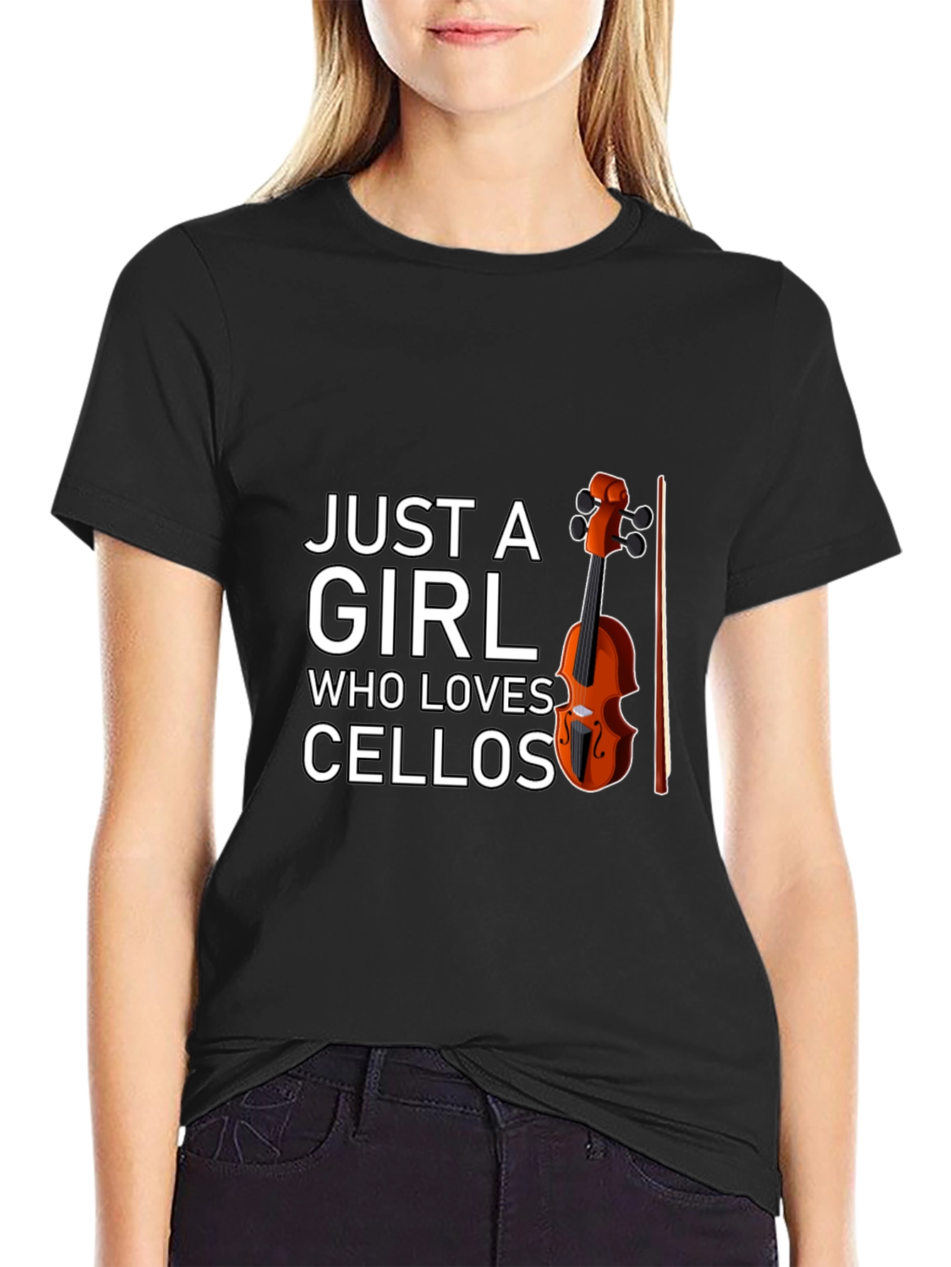 Just A Girl Who Loves Cellos T-Shirt - Music Lover Tee