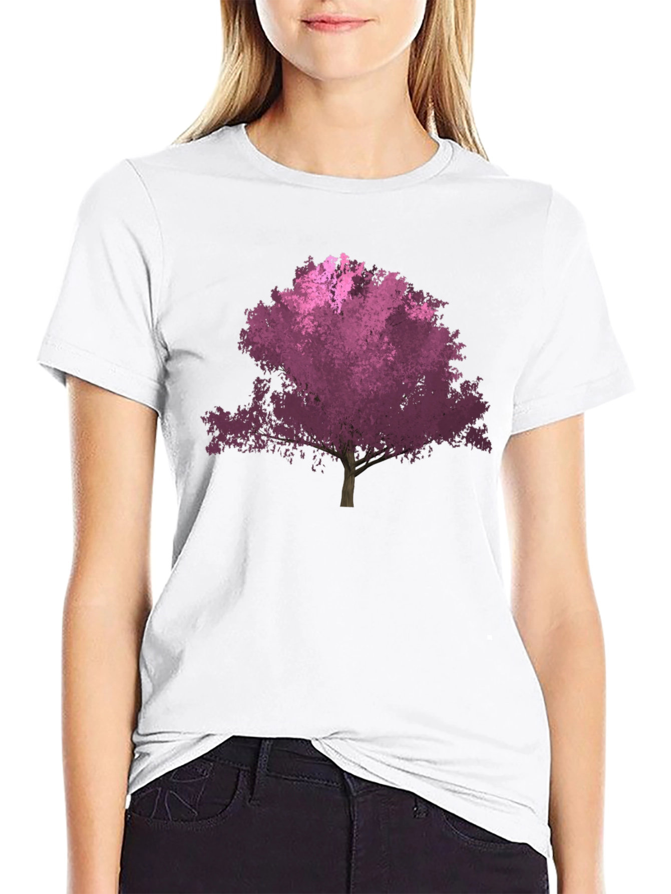 Tree Graphic Tee - Black Cotton Blend
