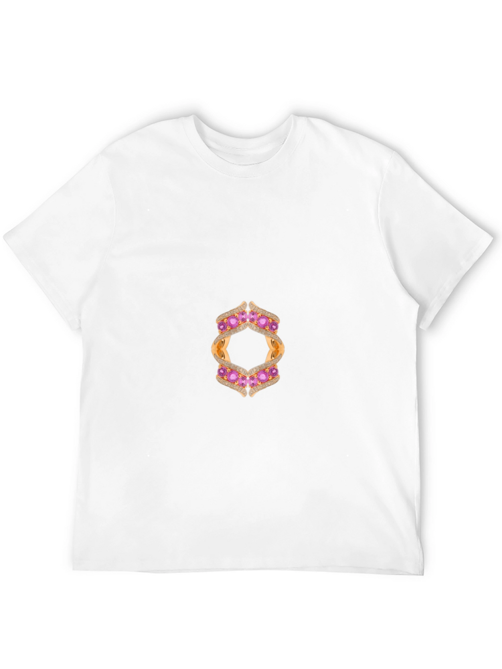 Black Tee with Abstract Jeweled Graphic