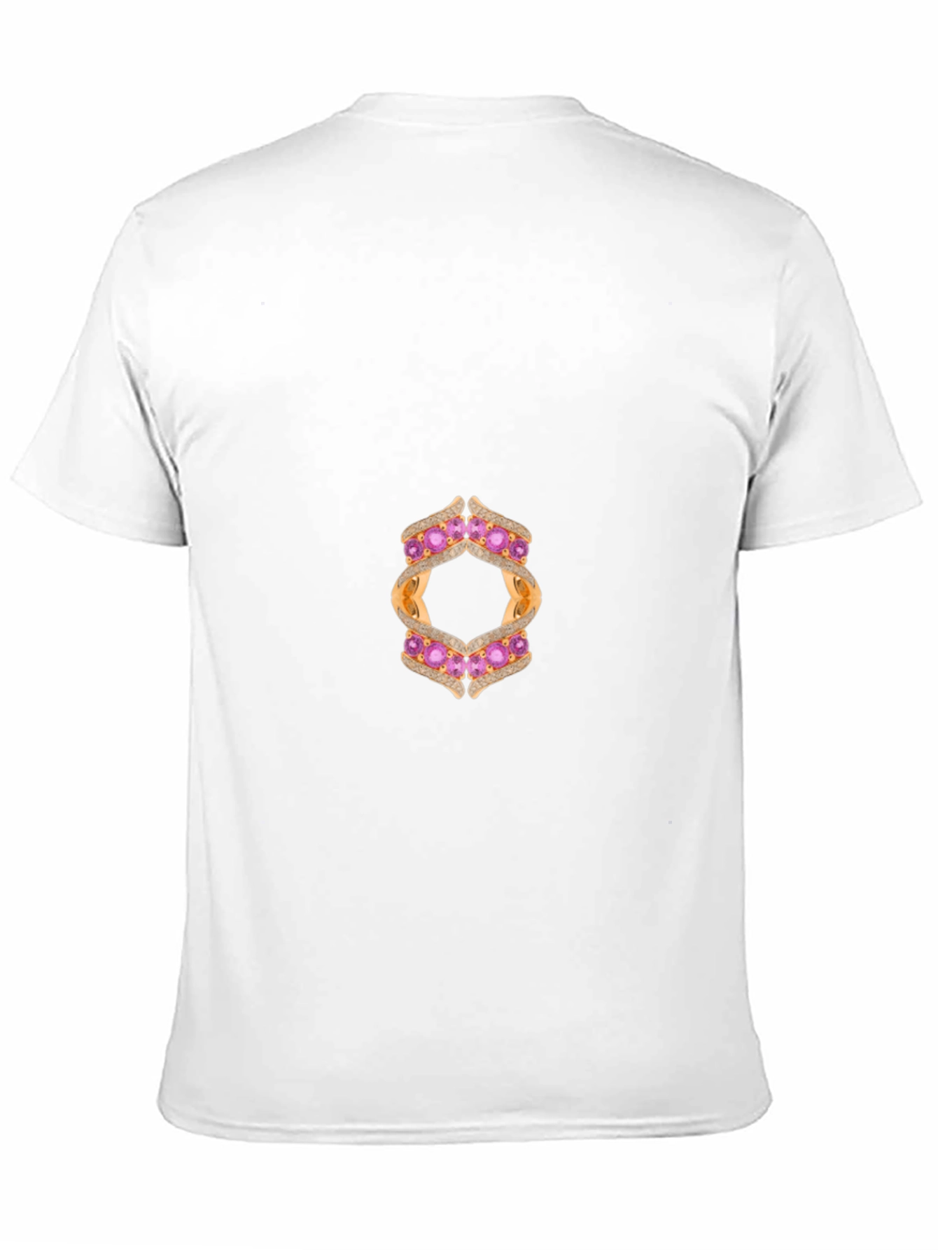 Black Tee with Abstract Jeweled Graphic