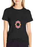 Black Tee with Abstract Jeweled Graphic