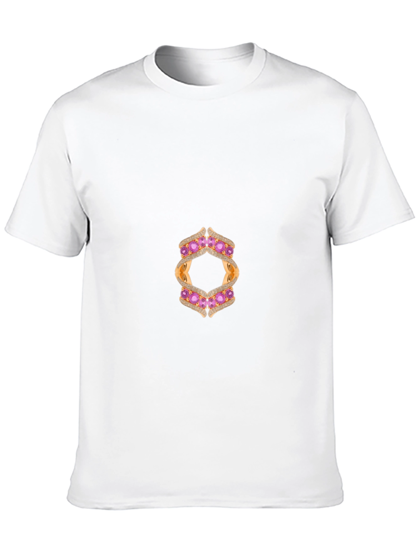 Black Tee with Abstract Jeweled Graphic