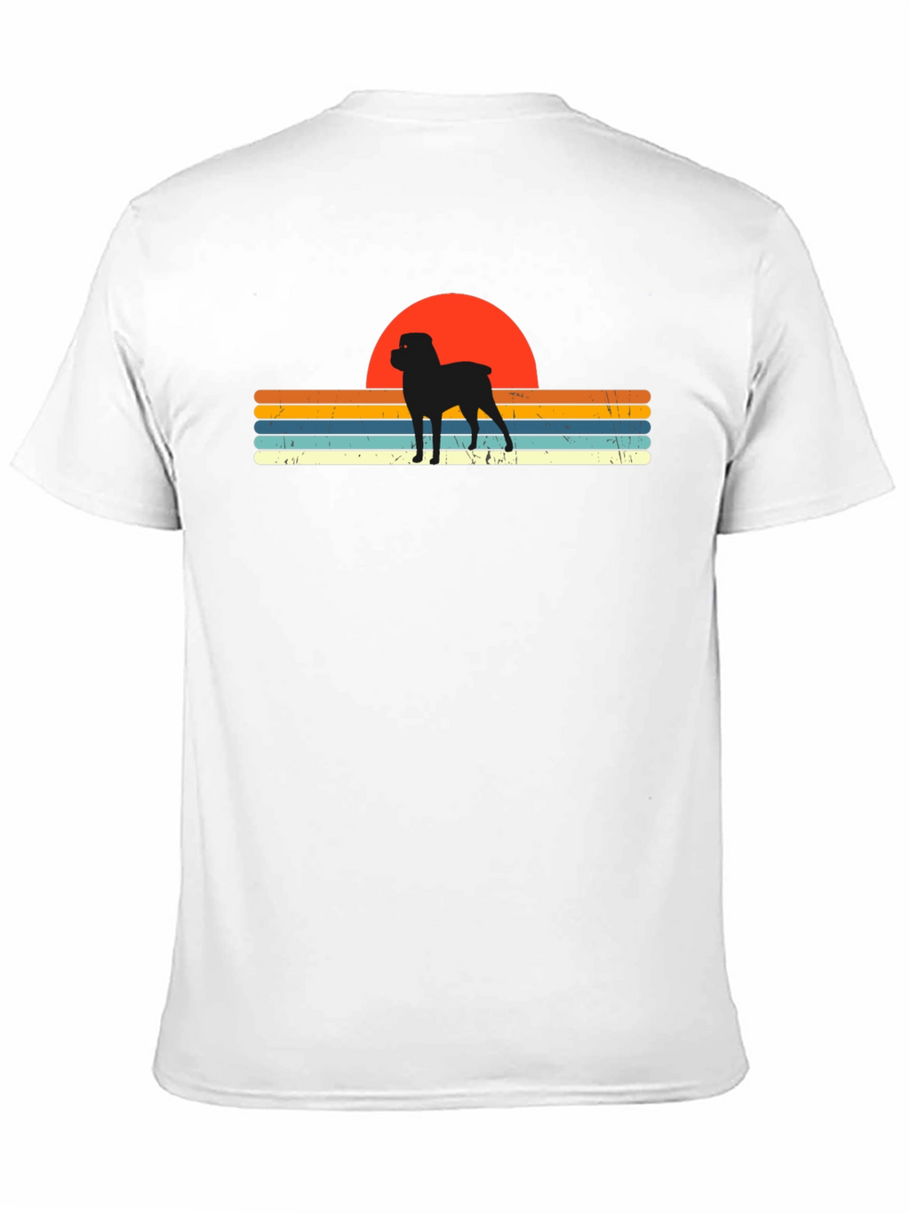 Retro Rottweiler Sunset T-Shirt