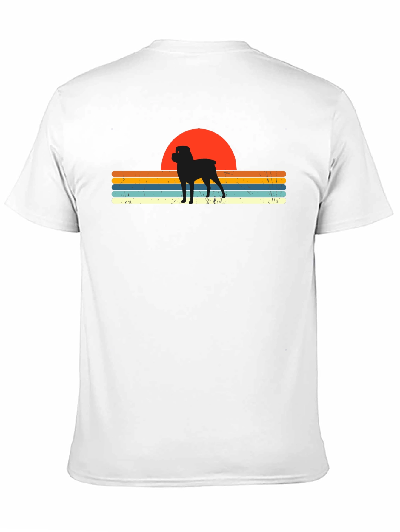 Retro Rottweiler Sunset T-Shirt