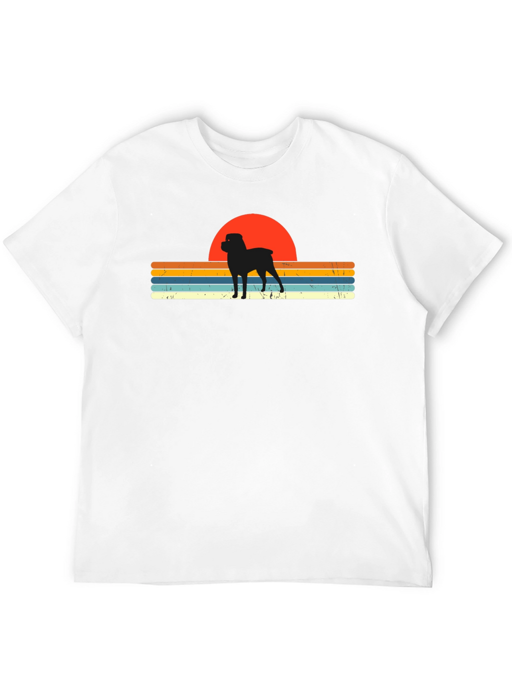 Retro Rottweiler Sunset T-Shirt
