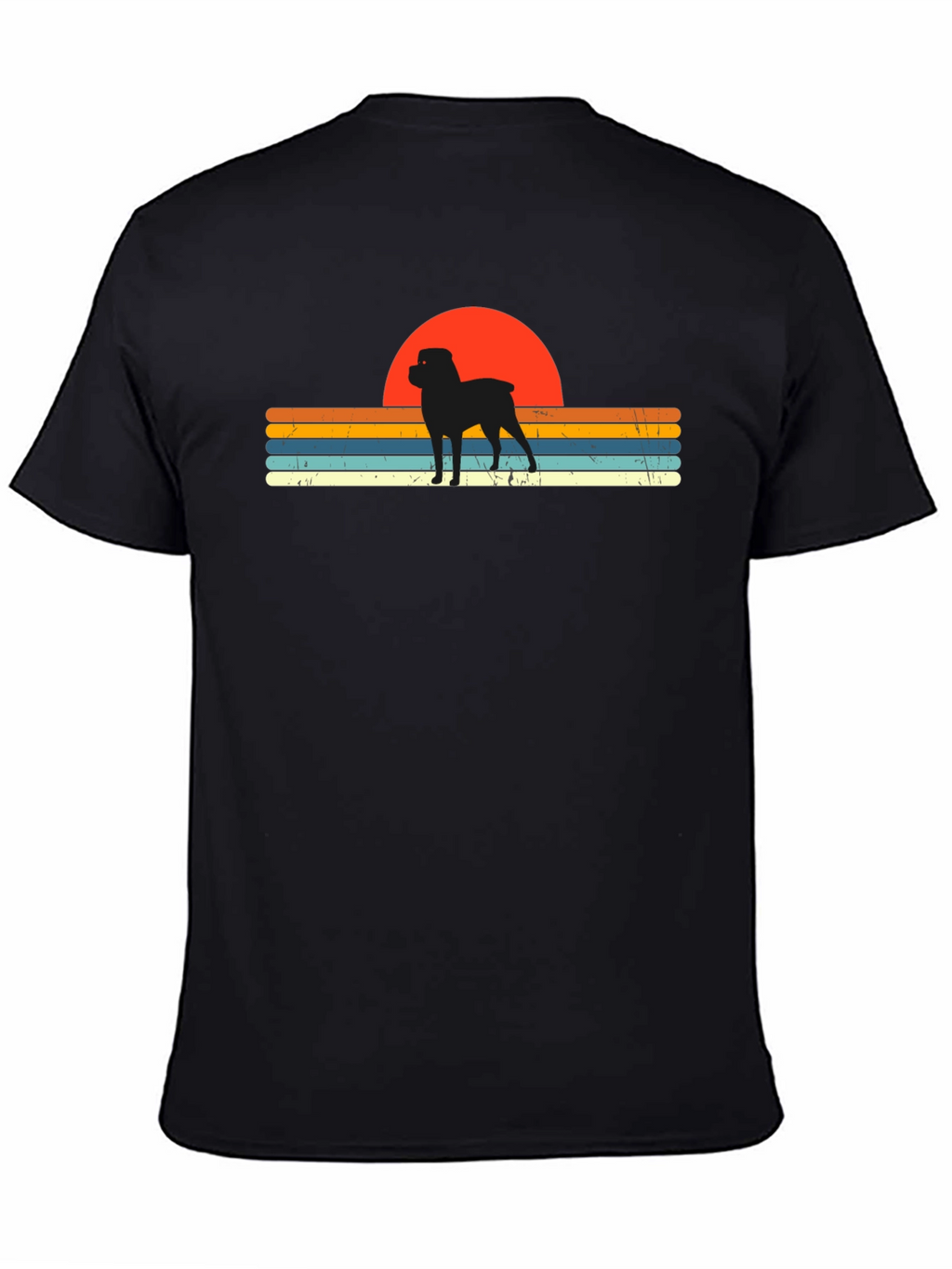 Retro Rottweiler Sunset T-Shirt