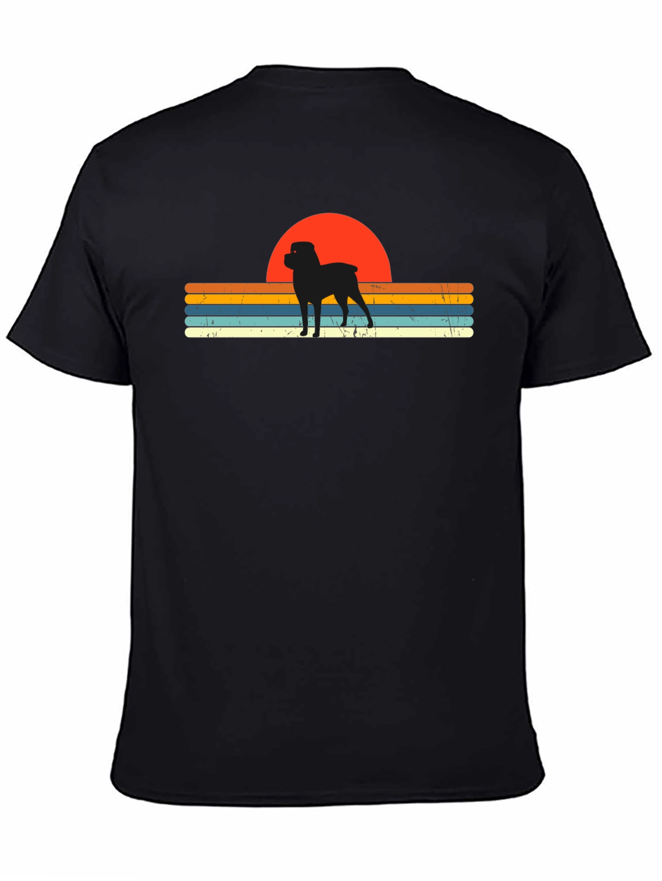 Retro Rottweiler Sunset T-Shirt