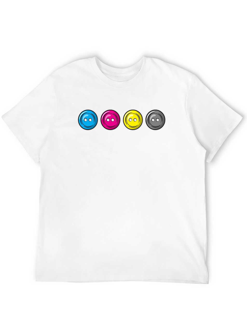 CMYK Buttons Graphic T-Shirt