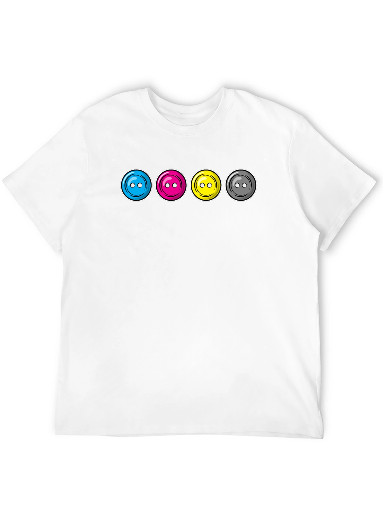 CMYK Buttons Graphic T-Shirt
