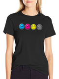 CMYK Buttons Graphic T-Shirt