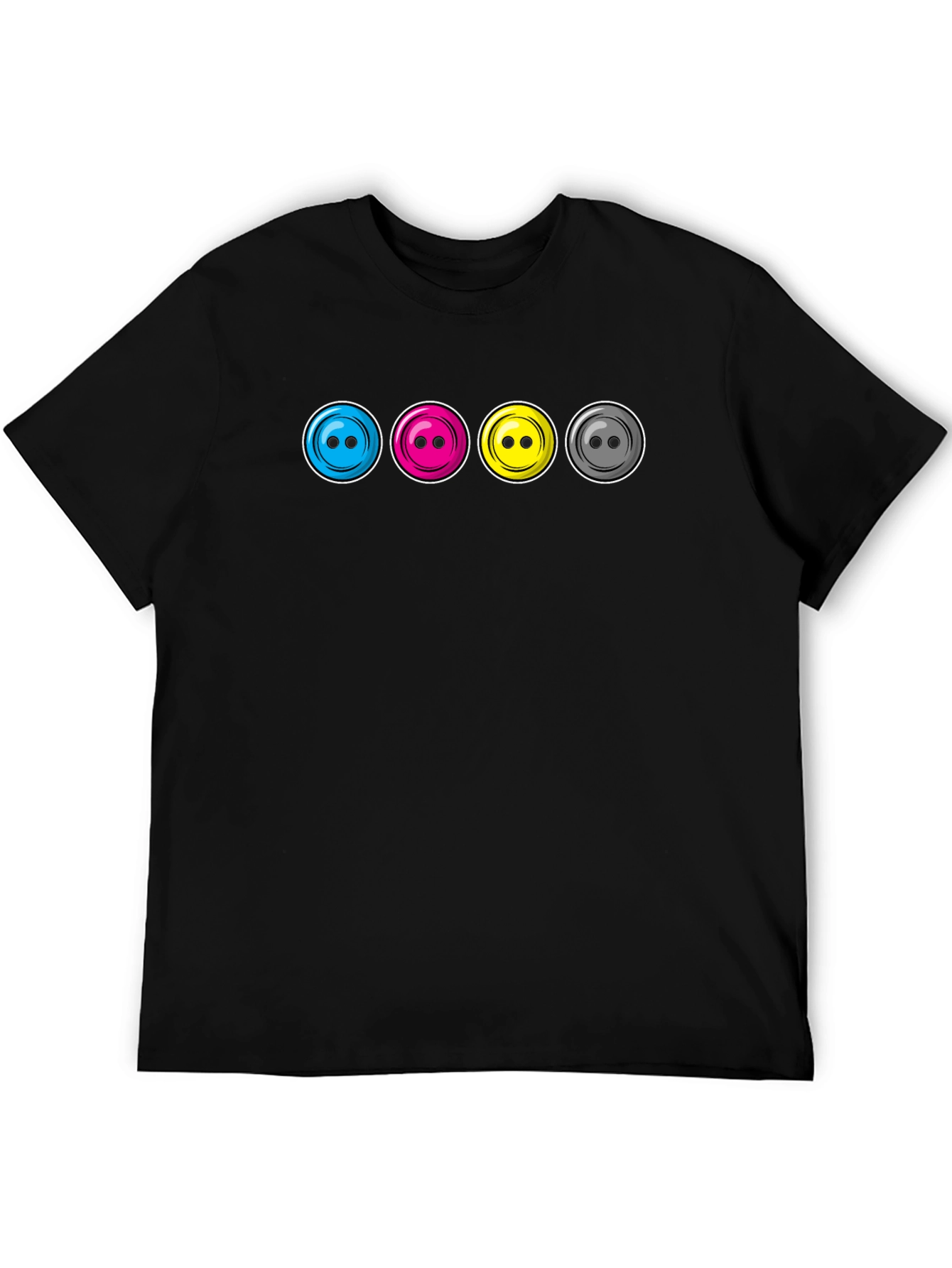CMYK Buttons Graphic T-Shirt