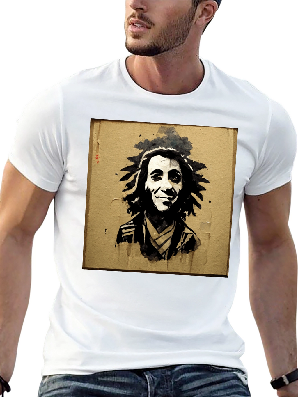 Bob Marley Portrait Graphic Tee - Reggae Inspired