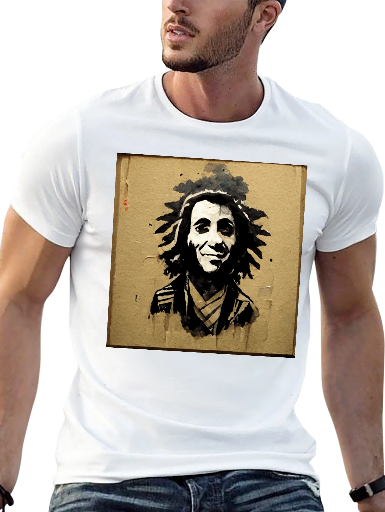 Bob Marley Portrait Graphic Tee - Reggae Inspired