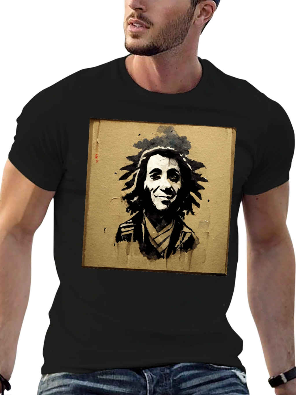 Bob Marley Portrait Graphic Tee - Reggae Inspired