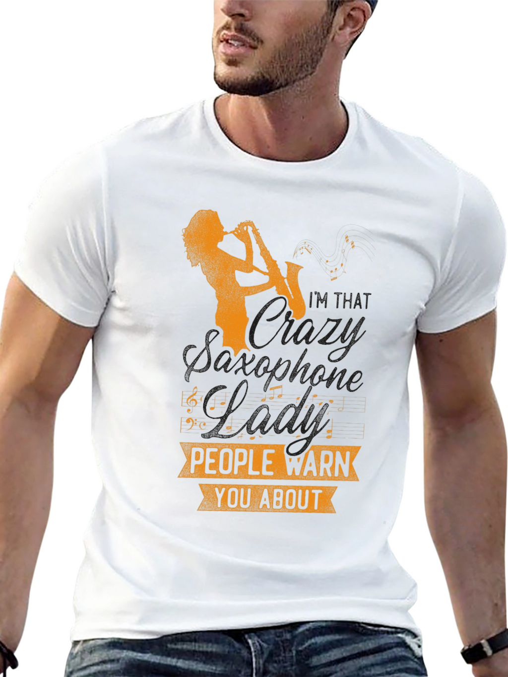 Saxophone Player T-Shirt - Musical Warning
