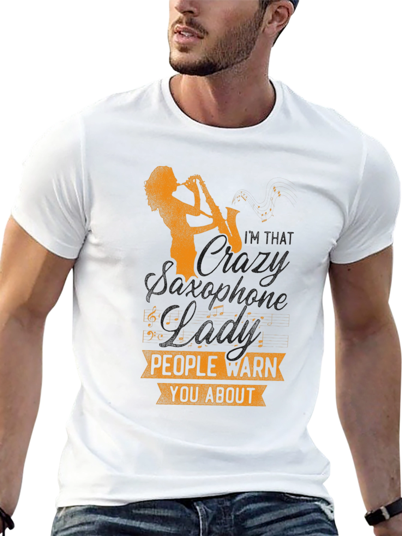 Saxophone Player T-Shirt - Musical Warning