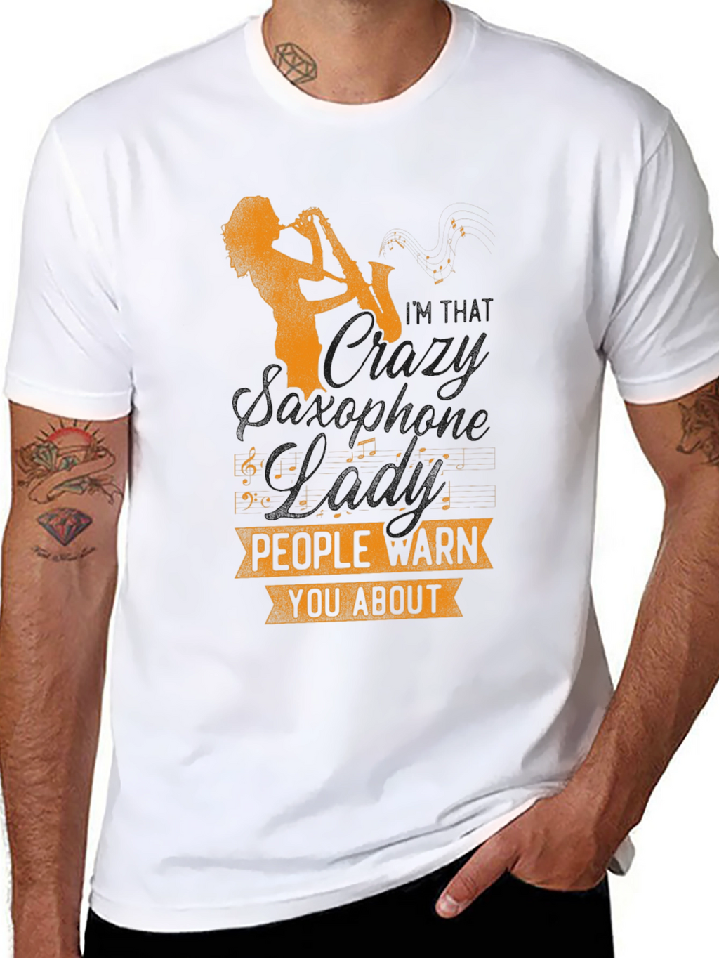 Saxophone Player T-Shirt - Musical Warning
