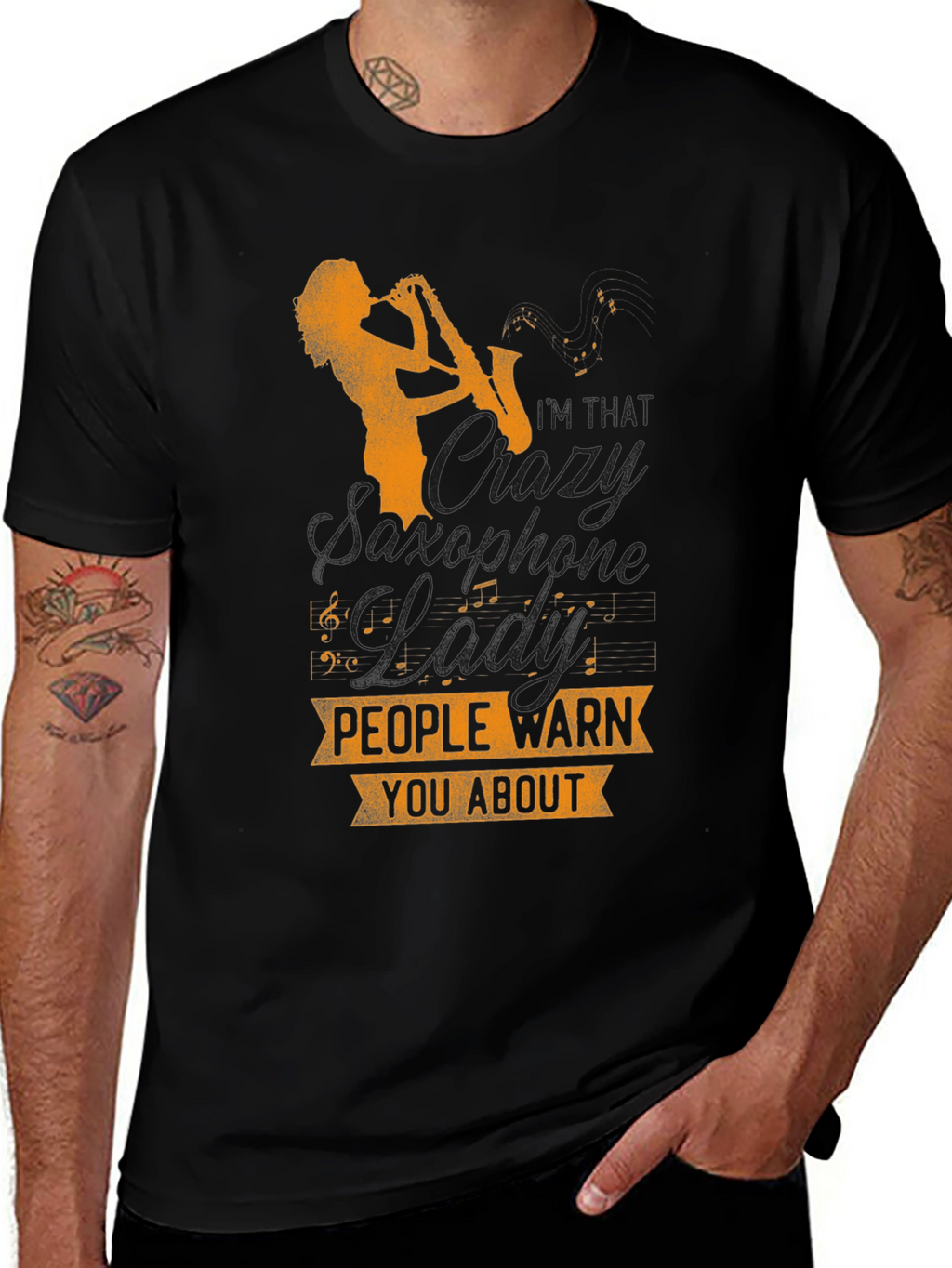 Saxophone Player T-Shirt - Musical Warning