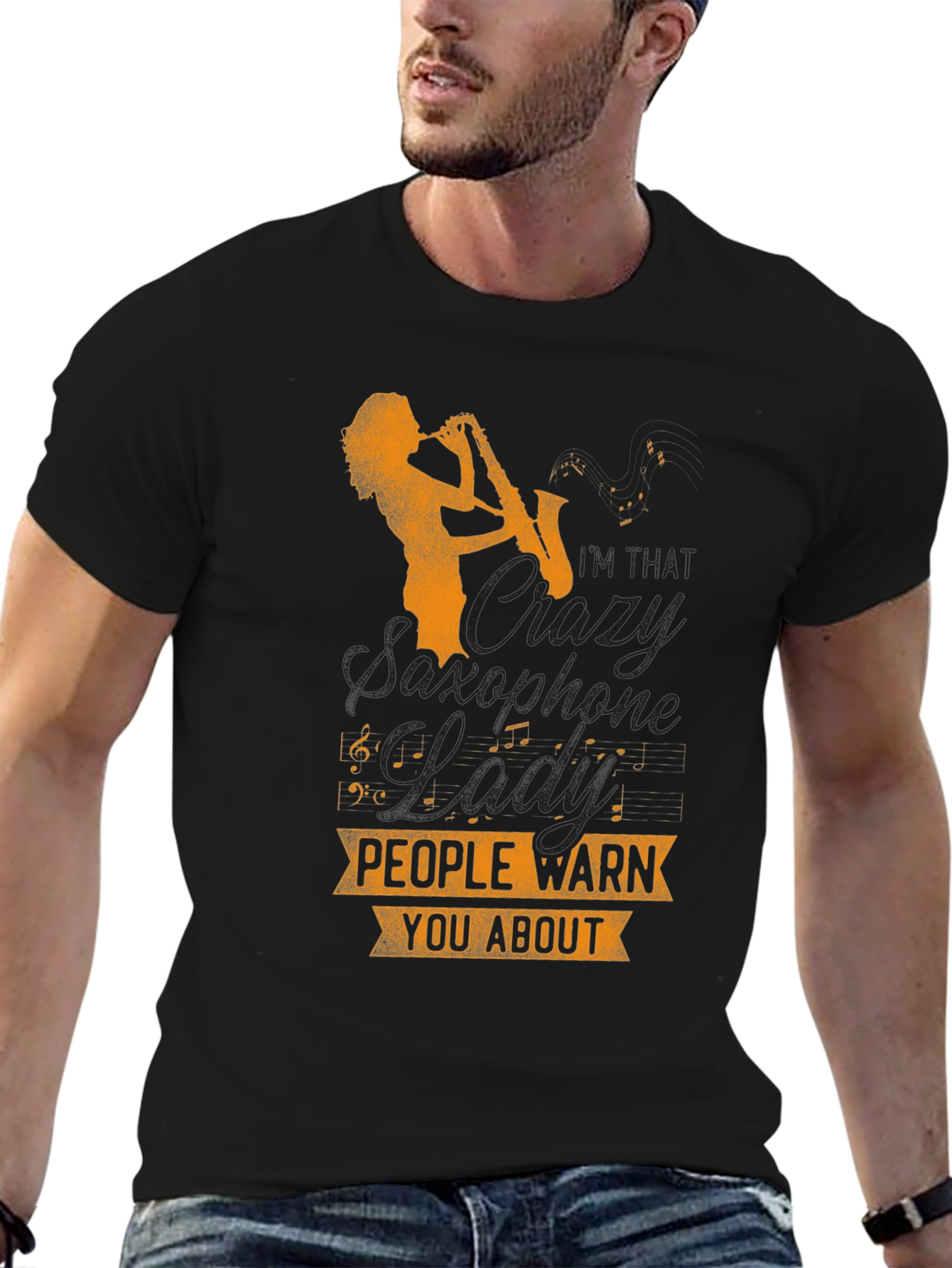 Saxophone Player T-Shirt - Musical Warning
