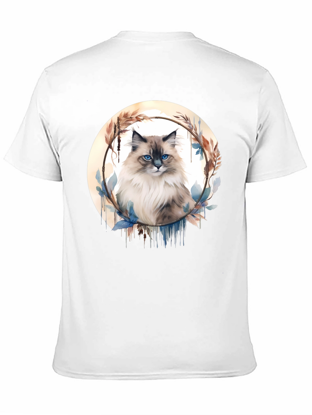 Cat Art Graphic Tee - Black Casual T-Shirt