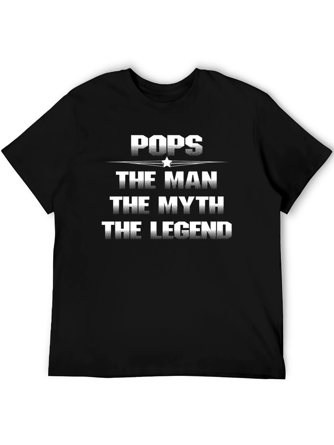 Pops The Man The Myth The Legend Black T-Shirt