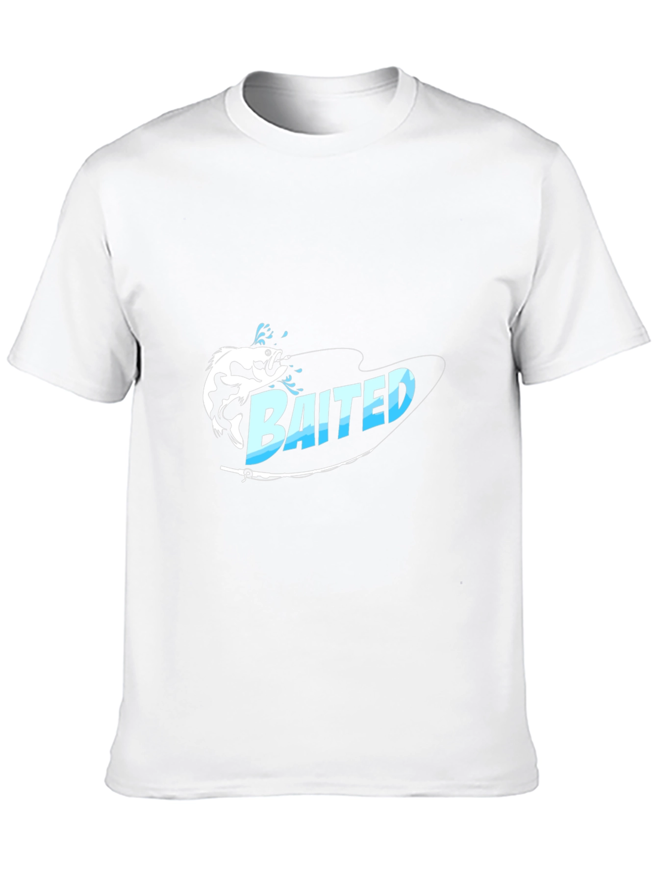 Bait Fishing Graphic Tee - Black Cotton T-Shirt