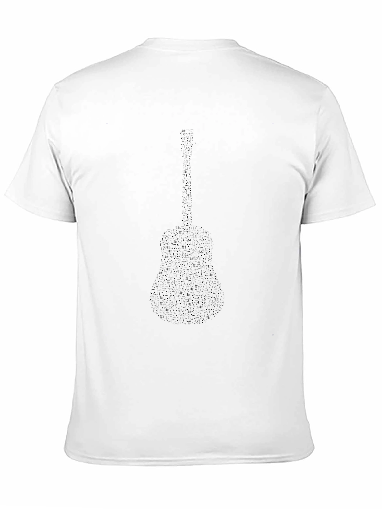 Guitar Silhouette Graphic Black T-Shirt