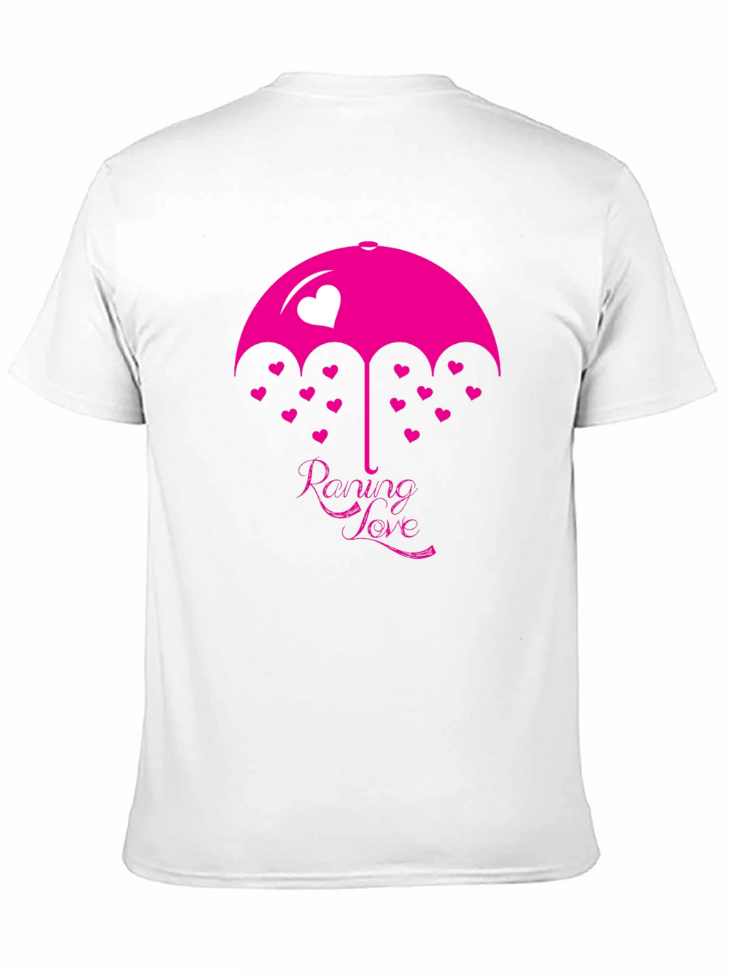 Raining Love Graphic Print Black T-Shirt