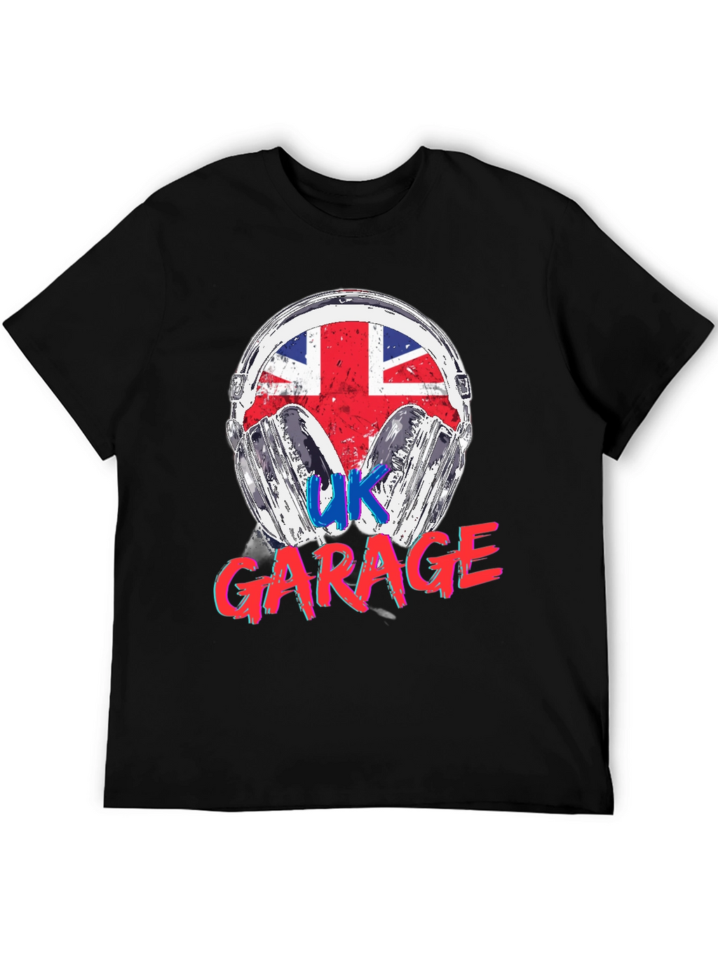 UK Garage Music T-Shirt Union Jack Headphones Design