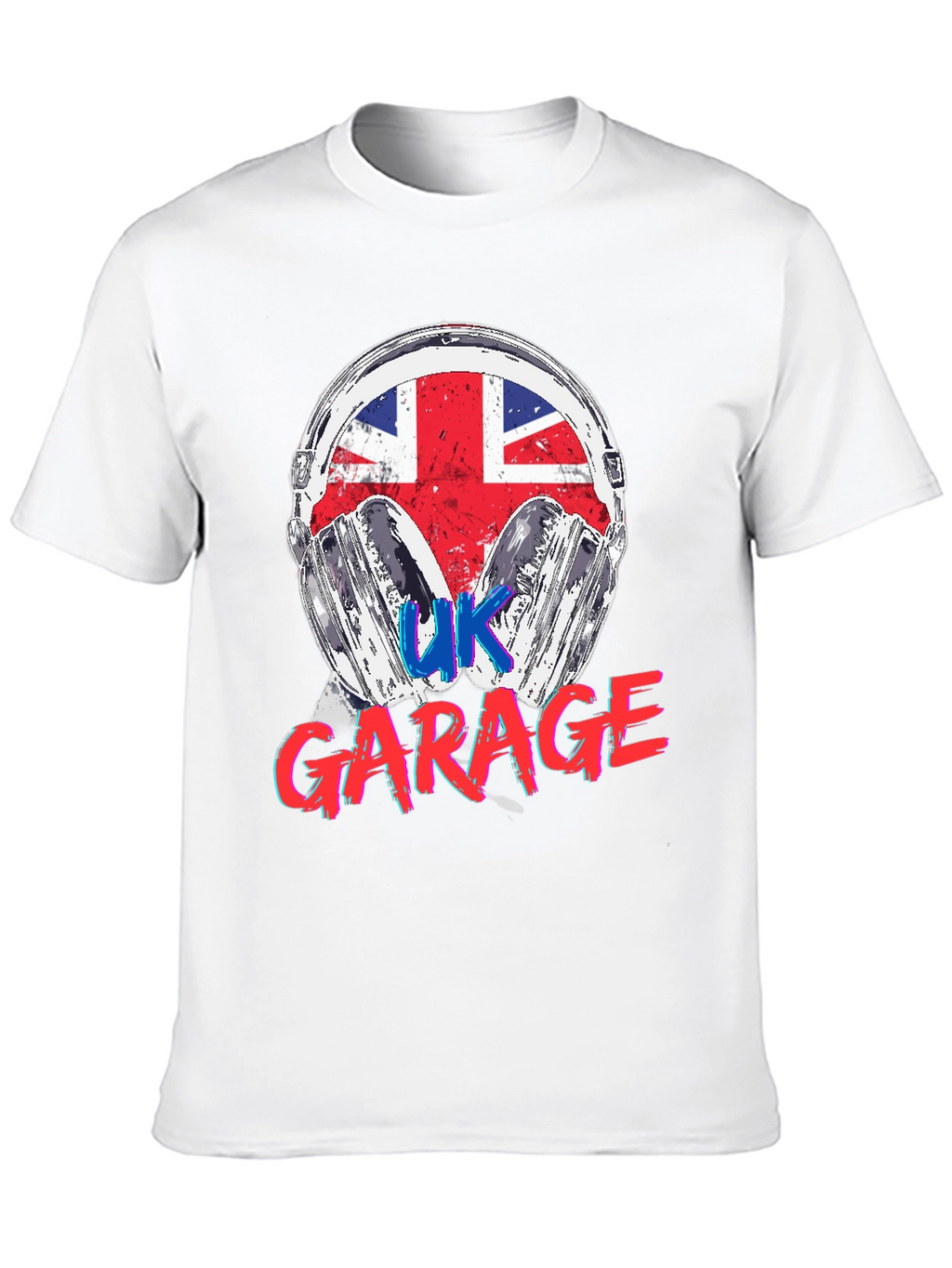 UK Garage Music T-Shirt Union Jack Headphones Design