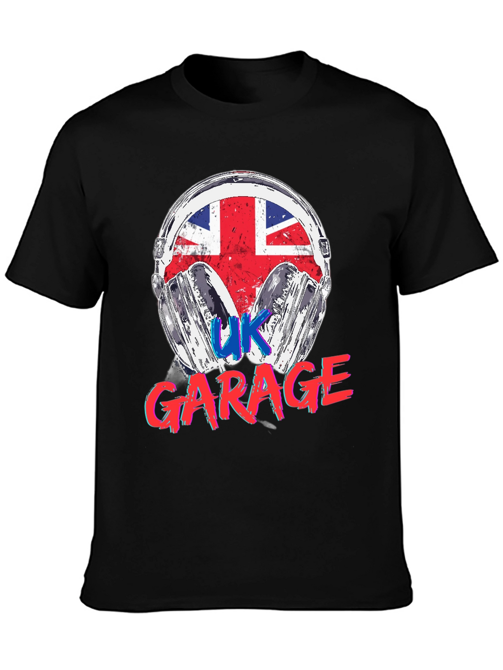 UK Garage Music T-Shirt Union Jack Headphones Design
